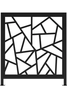 Balustrada ażurowa CNC - Abstract Line - Czarny Mat